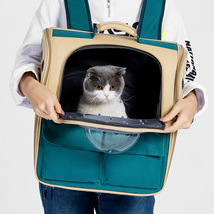 宠物包双肩猫包猫狗背包猫咪外出包太空舱帆布书包大容量透气便携