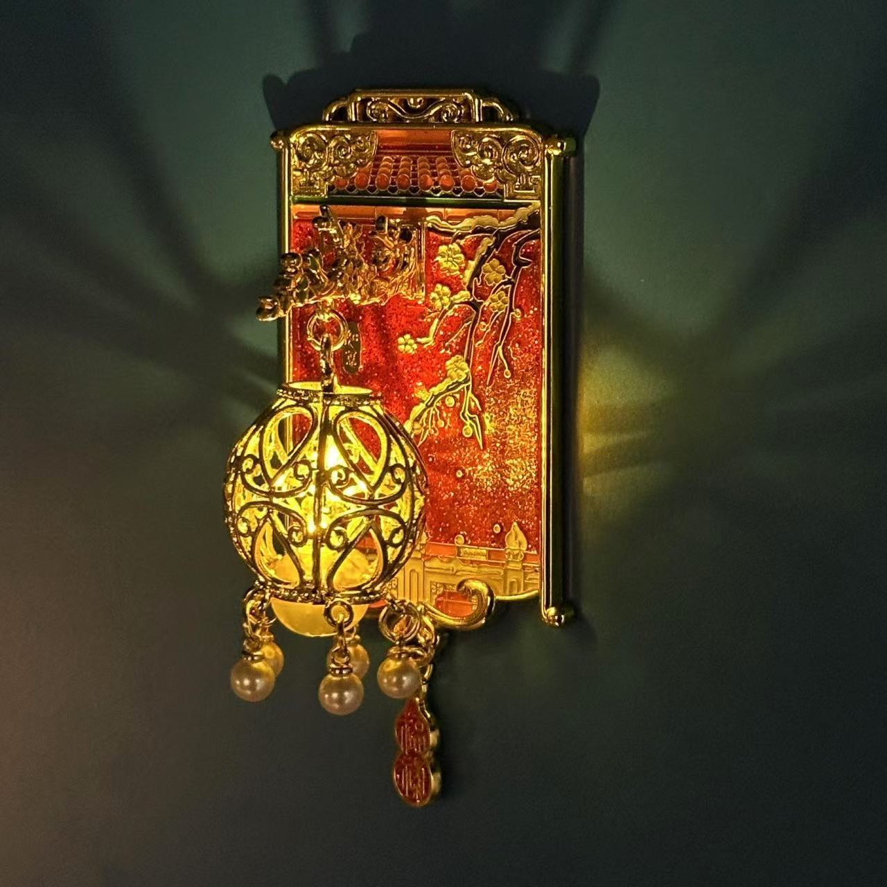 Customized refrigerator stickers that can light up, national city cultural and creative tourism souvenirs, metal luminous lanterns, custom-made refrigerator stickers details Picture