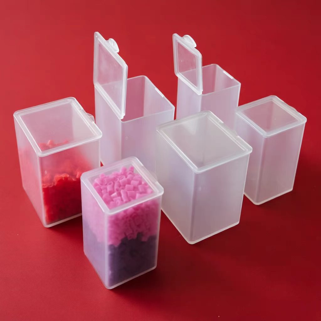 Bean curd sorting and storage box, transparent box, bean curd box, electronic component box, parts box, diy handmade box, small square box details Picture