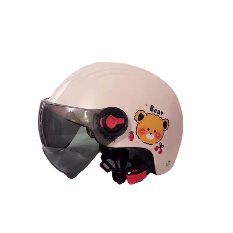 Electric bike riding helmet summer cute men's and women's electric battery car half helmet four seasons general motorcycle safety helmet Item Picture
