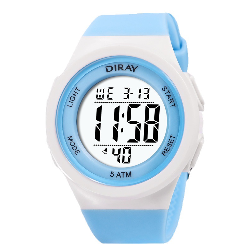 Best-selling high school countdown girls' watch, waterproof sports step-counting electric children's watch, luminous simple watch for boys Item Picture