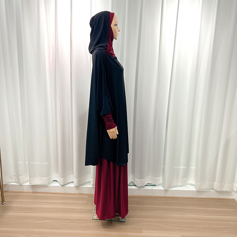 New Solid Color Muslim Spring And Autumn Long Sleeve Simple Loose Leisure Long Headscarf Cover Home Dress Gauze Scarf Specification drawing