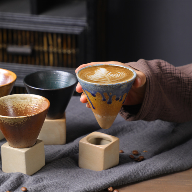 日式粗陶马克杯创意跨境杯子亚马逊爆款ins风杯子陶瓷复古咖啡杯图