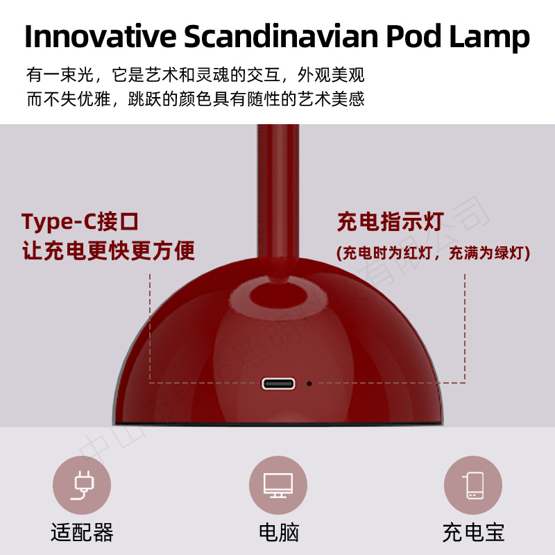 床头灯/中古台灯/小夜灯少女百褶北欧/小台灯/羽毛台灯细节图