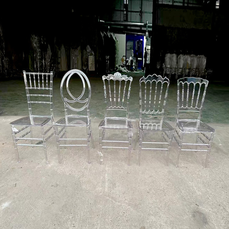 Star Factory wholesals acrylic transparent crystal chairs, resin bamboo joint chairs, plastic one-piece outdoor wedding chairs, simple furniture, dining chairs, retro chairs, outdoor plastic chairs and stools Specification image
