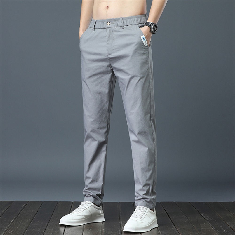 Summer thin business trousers, quick-drying, casual, fashionable and trendy, slimming straight ice silk trousers for teenagers Application Scenario