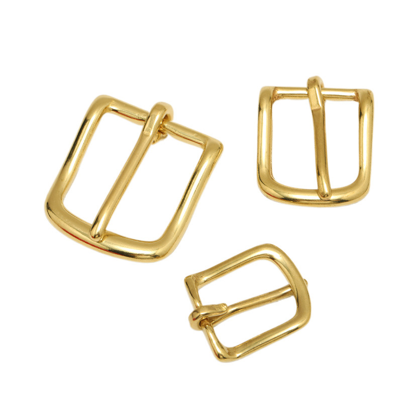 Pure Copper Belt Buckle Men's Brass Belt Day Word Buckle Day Word Needle Buckle Bag Hardware Accessories Wholesale details Picture
