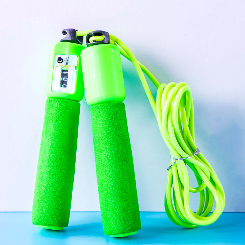6229 Factory Direct Student Jump Rope Physical Exam Training Jump Rope Sponge Handle Fitness Competition Count Jump Rope details Picture