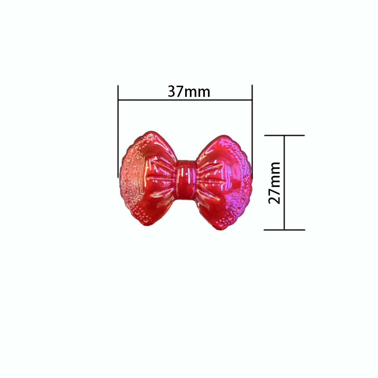 Acrylic UV electroplated ballet bow tie beaded jewelry, diy mobile phone chain material bag, necklace bag, box, pendant accessories Item Picture