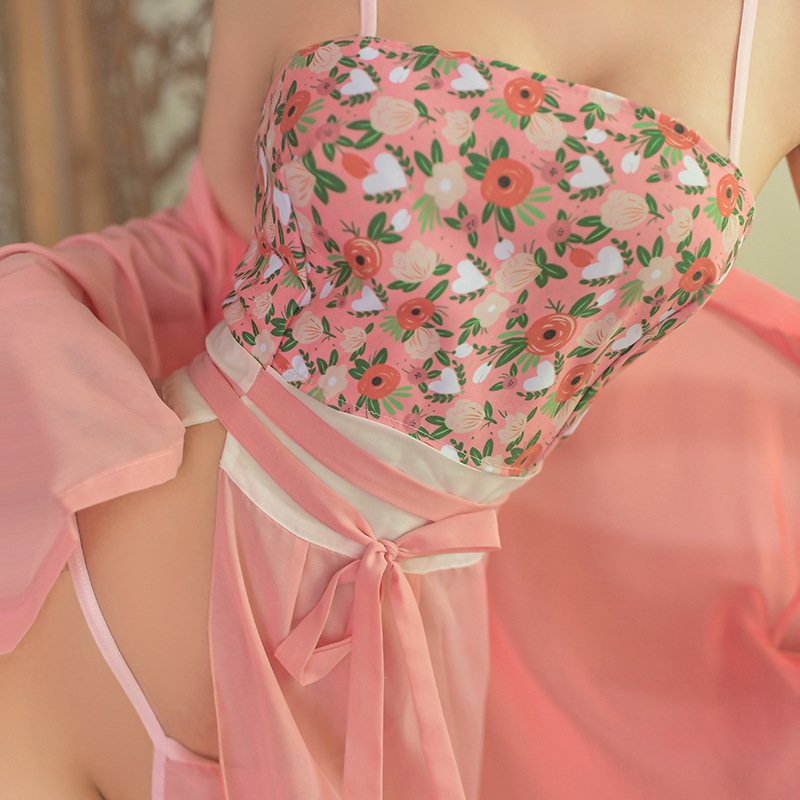 Autumn and winter sexy underwear set seduction ancient series Hanfu pajamas sexy national fashion uniform pure desire full figure