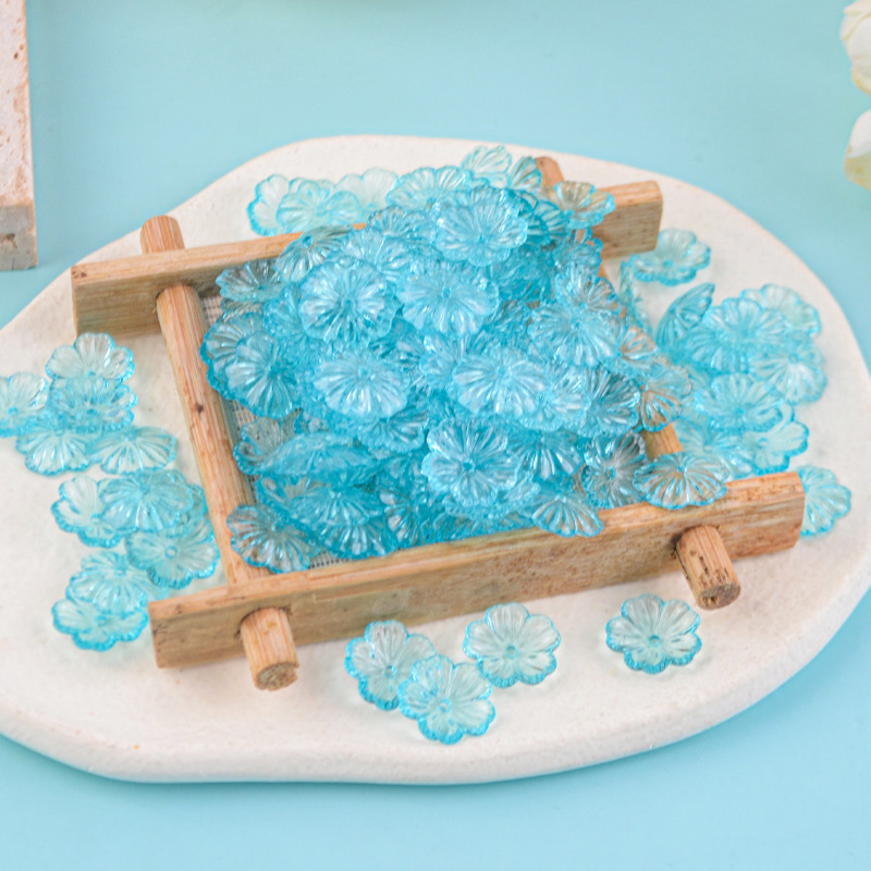 Transparent aurora camellia leaves, transparent rose, pearl patches, mini resin accessories, diy decorative materials