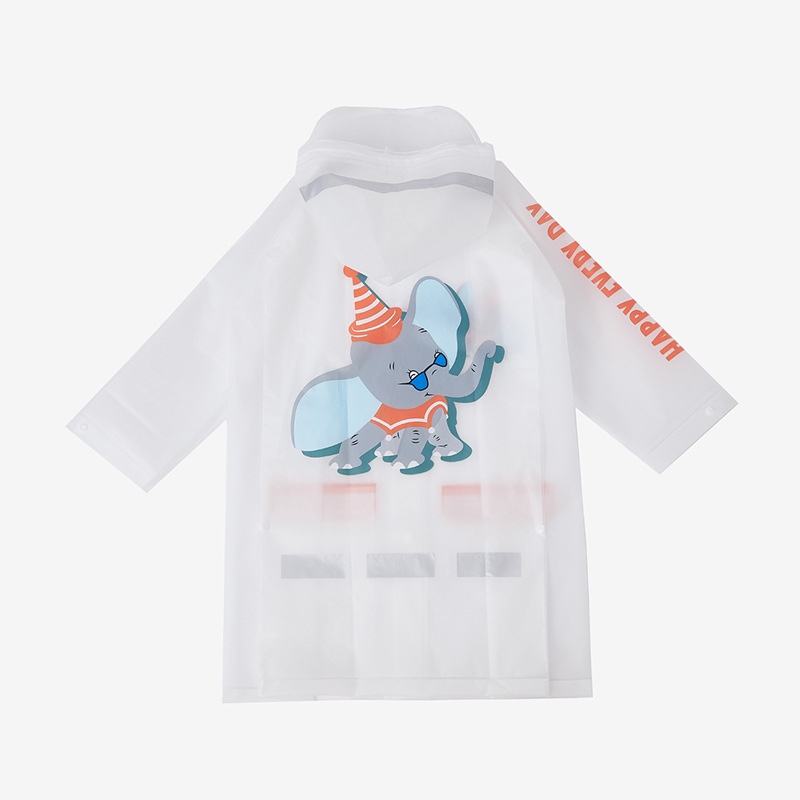 Children's Raincoat Students 4 To 10 Years Old Long Cartoon Backpack To Make E4 Application Scenario