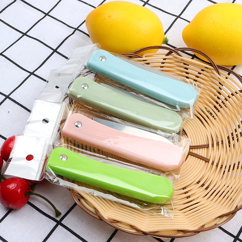Stainless steel folding fruit knife, fruit peel knife, household knife, folding knife, portable fruit knife Specification image