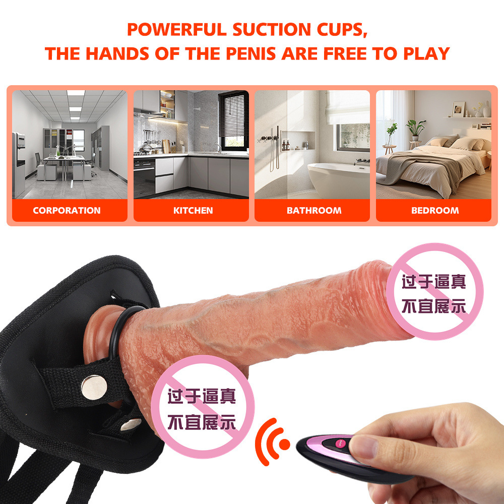 Wear wireless electric simulation false Yin stem super coarse vibration masturbator unisex adult sex products Application Scenario