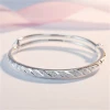 Circular meteor shower silver-plated bracelet, a simple and youthful silver jewelry bracelet with an ins design sense for women, as a gift for your girlfriend details Picture