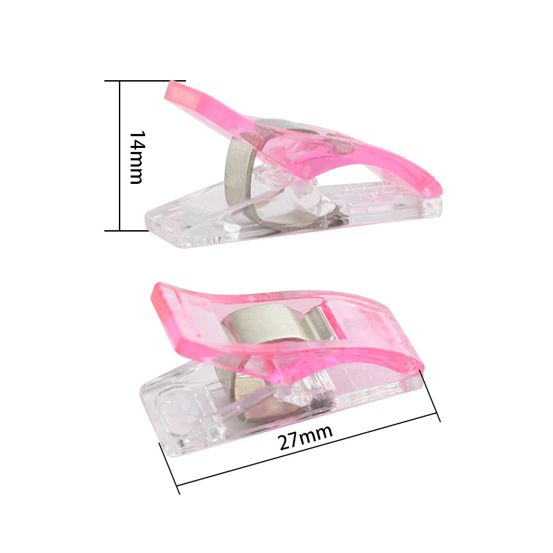 6色包边夹套装拼布塑料夹白底实物图