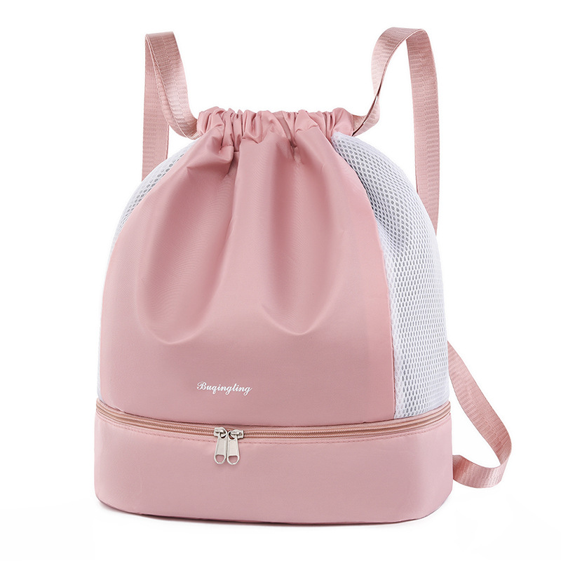 Separación seca y húmeda bolsa de fitness mujer nuevo estilo con posición de zapato bolsa de yoga de natación deportiva dos hombros mochila ligera al aire libre Item Picture