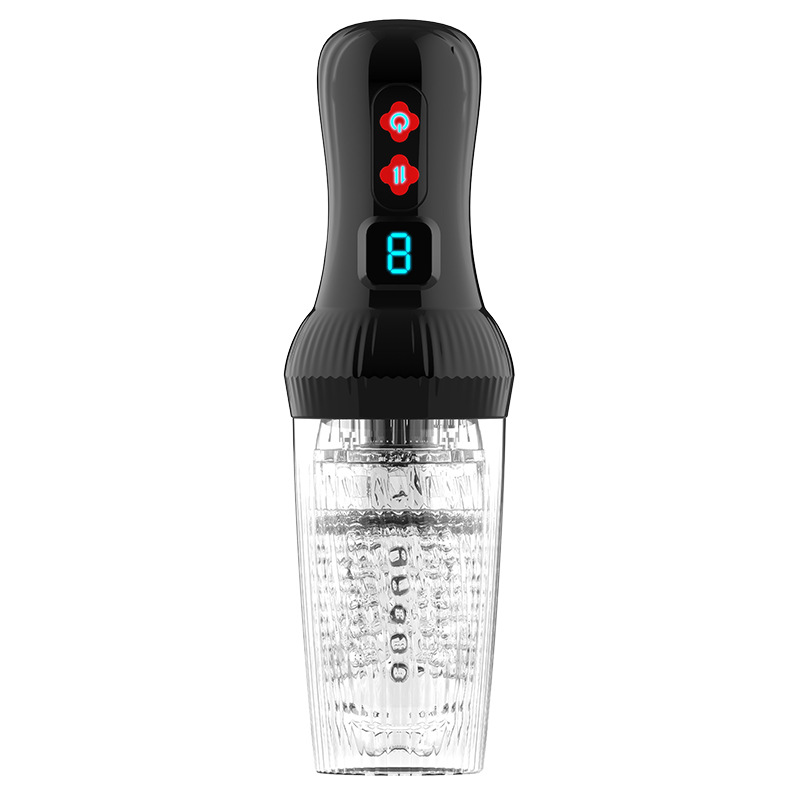 Male masturbation fully automatic rotary telescopic digital display granule airplane cup male exercise device for fun Item Picture