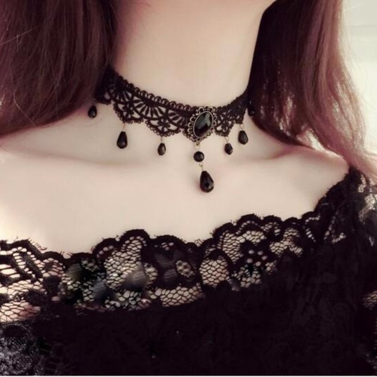 Cross-border accessories Women's neckband Court Gothic Spice choker Lace Necklace Choker collarbone chain collar Vintage