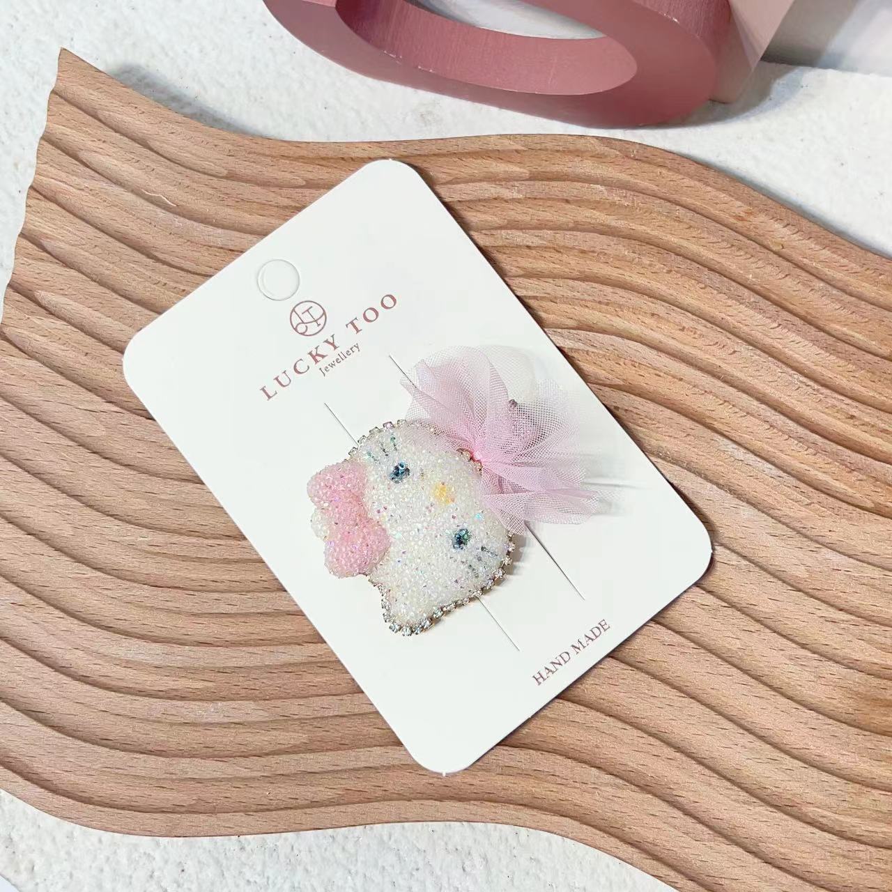 Bobby Pin Lt10230 Korean Girl Heavy Heavy Diamond Hellokitty Princess Sasha Hair Pin details Picture