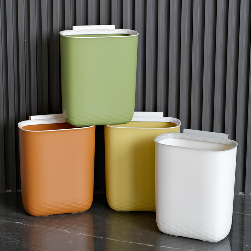 Wholesale of creative Nordic-style household kitchen waste trash cans, wall-mounted suspended large-capacity crevice toilets and bathrooms