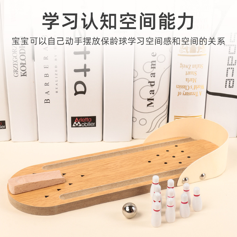 Amazon mini bowling, children's educational wooden toys, interactive tabletop games for young children and parents, wholesale cross-border Amazon best-selling products, simulation mini children's toys, classic tabletop toys Application Scenario