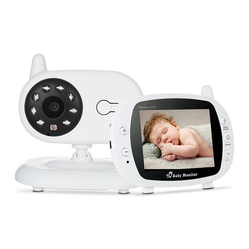 新款3.5寸婴儿监护器 宝宝看护仪 无线监控 双向对讲 夜视红外详情图5