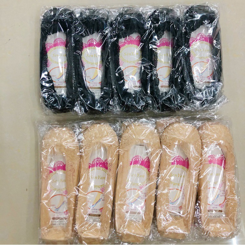 Sock stall, one-piece delivery for spring and summer new women's lace socks, breathable silicone anti-slip invisible socks, skin-colored mesh breathable short socks, one-piece delivery