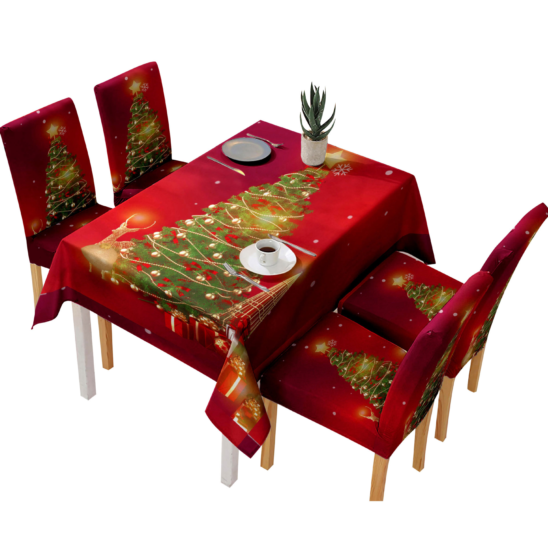 桌布/桌垫/亚麻桌布/民族风桌布/透明桌面保护垫白底实物图