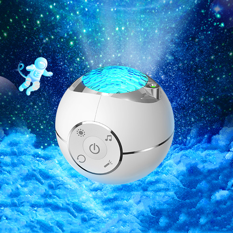 星球激光投影灯USB遥控旋转梦幻海洋小夜灯LED音乐满天星投影仪灯