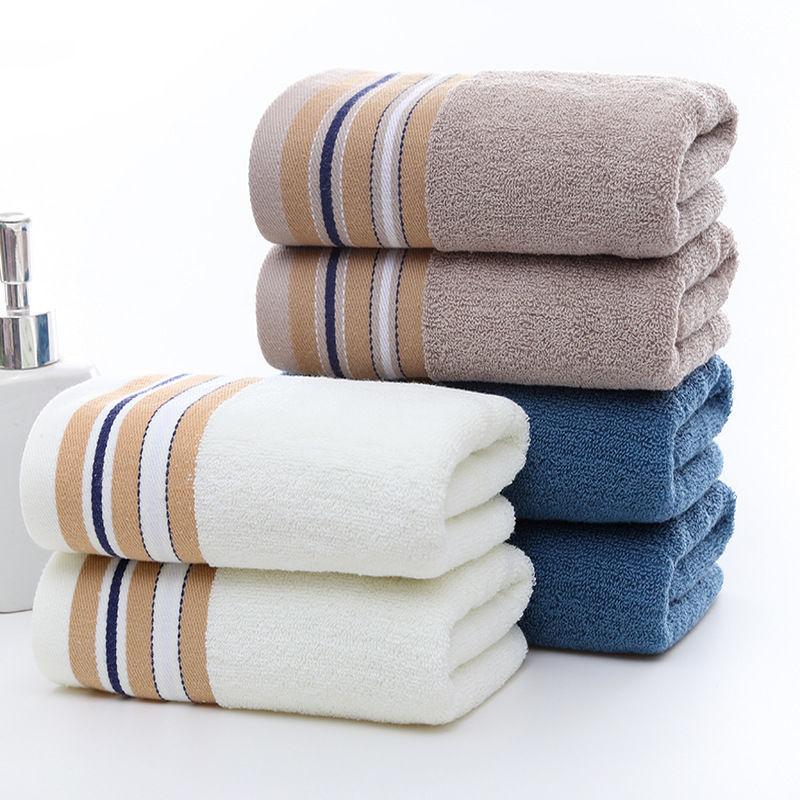 Thickened yarn cotton 34*74 adult jacquard large checkered cotton towel gift, household daily towel Specification image