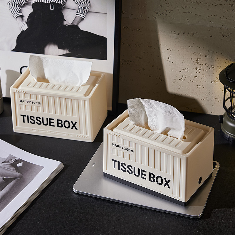 Industrial-style wall-mounted tissue box, household high-appearance-level tissue box, living room and bathroom storage box Application Scenario