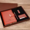 PU leather USB flash drive sets are practical for school, company and enterprise employee activities. Wholesale of notebook gift sets Specification image