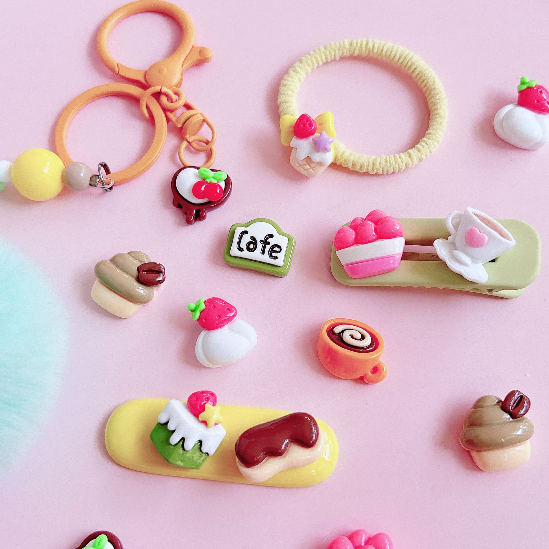 xn Enjoy Food and Play Decorative Accessories, handcrafted hair accessories with pendants, diy creative decorative material stickers Specification image