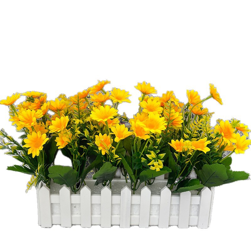 Artificial rhododendron green plant artificial flower ornaments, indoor widened fence artificial flower set, corner dining room backdrop Item Picture