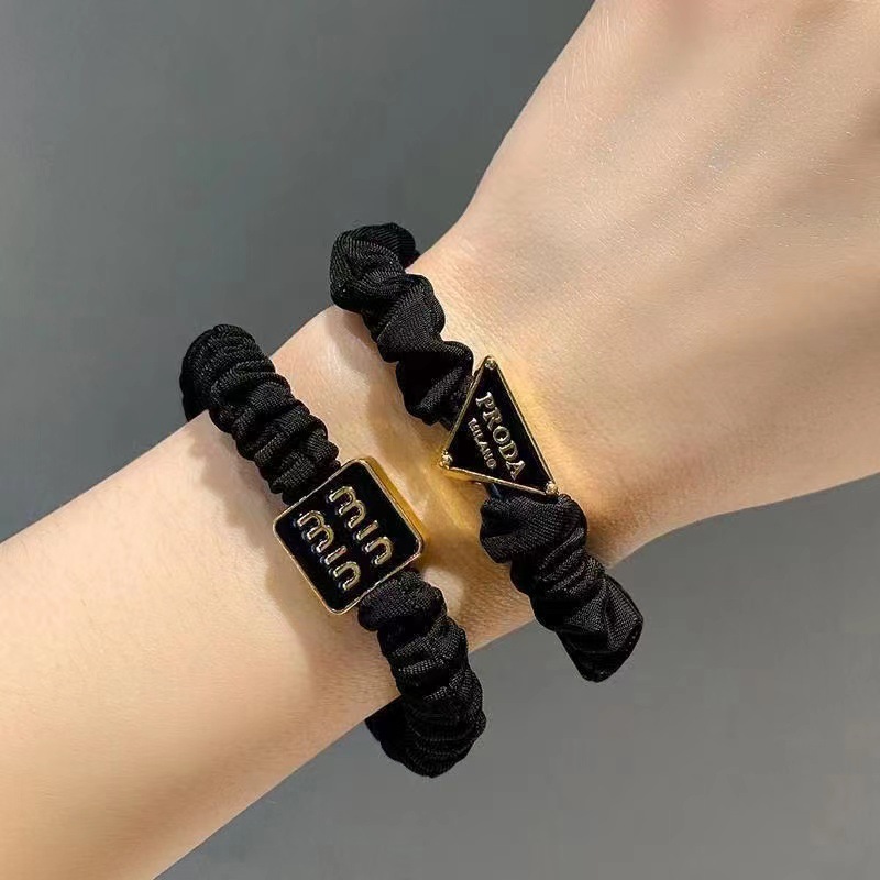 Simple and retro black hair tie, women's hair tie, high-elasticity hair band, internet-famous style, versatile hair band and headwear details Picture