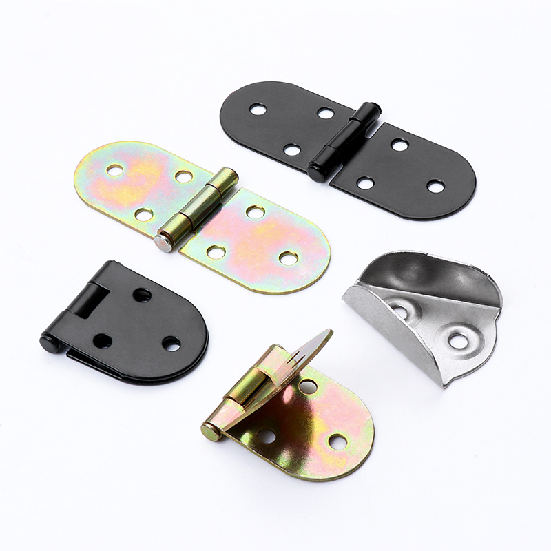 Countertop hinge, iron waist hinge, rounded corner dining table, hidden table top, folding flip plate hinge, factory wholesale, V-shaped support Item Picture