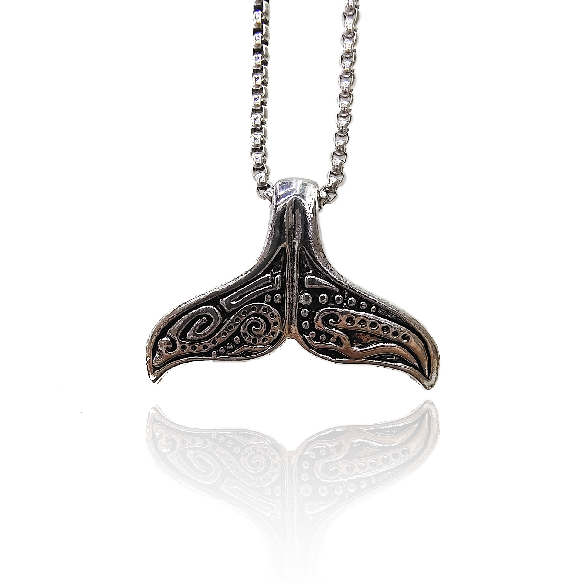 Net Red Men's Necklace European And American Military Brand Necklace Sweater Chain Stainless Steel Necklace Eagle Stainless Steel Pendant Specification drawing