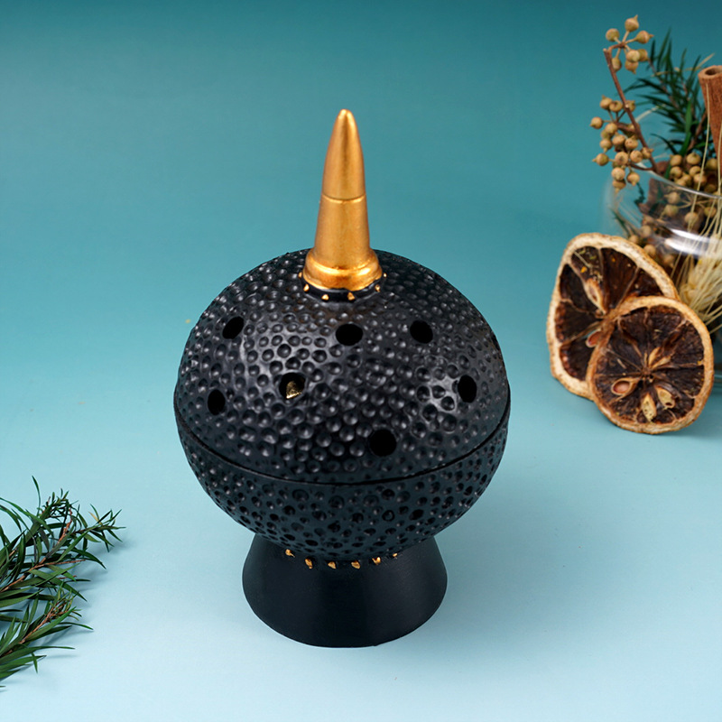 跨境阿拉伯圆球香炉中东树脂工艺品插电迪拜家居摆件手工定制