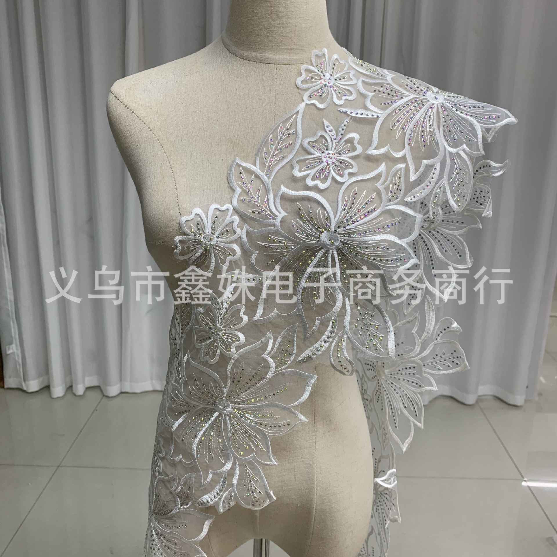 Light luxury clothing accessories with hot stamping, diamond embroidery and barcode decoration