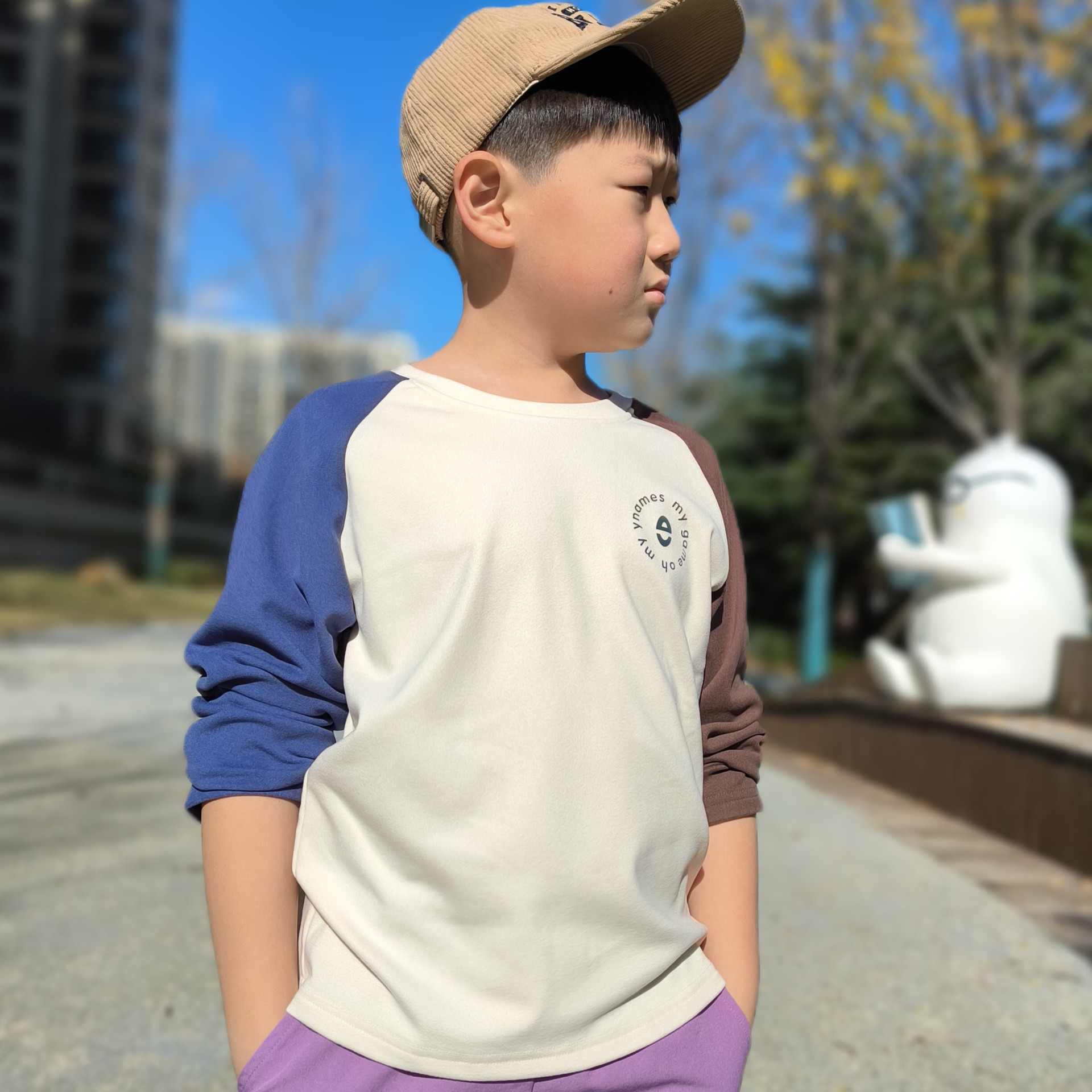 德绒圆领衫童装秋冬打底衫牛工厂定制柔软高弹内搭男女孩加绒T恤详情图5