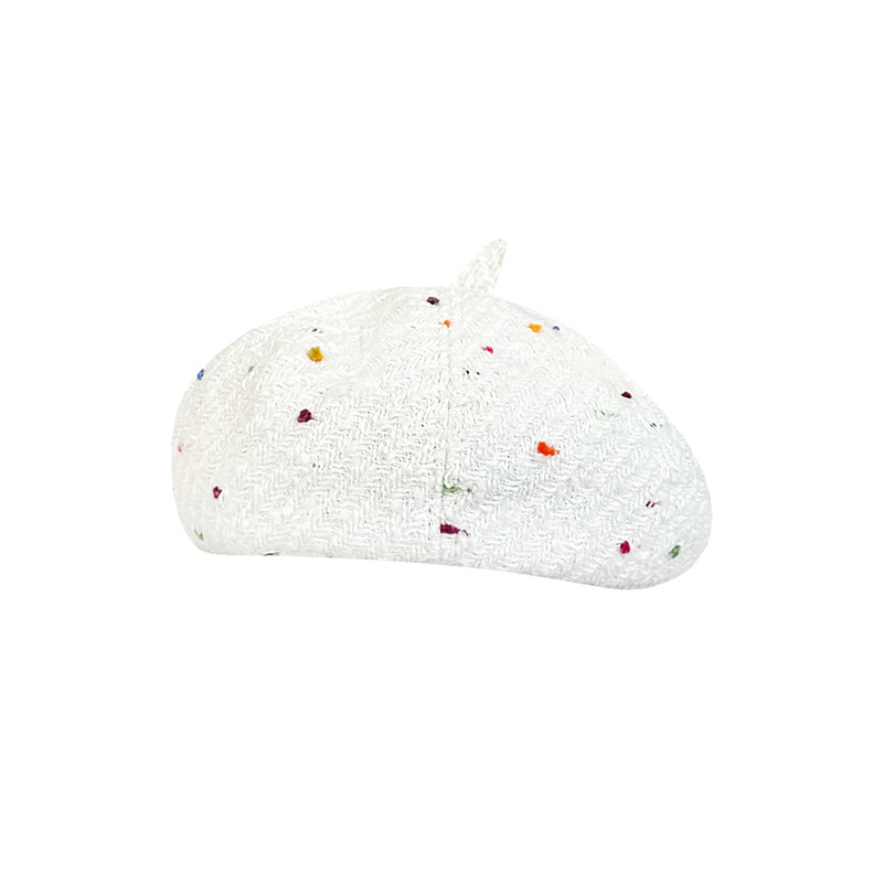 Japanese Sweet Rainbow Bean Beret Hat Female Autumn And Winter Warm Everything Show Face Small Painter Hat Bud Hat Tide Item Picture