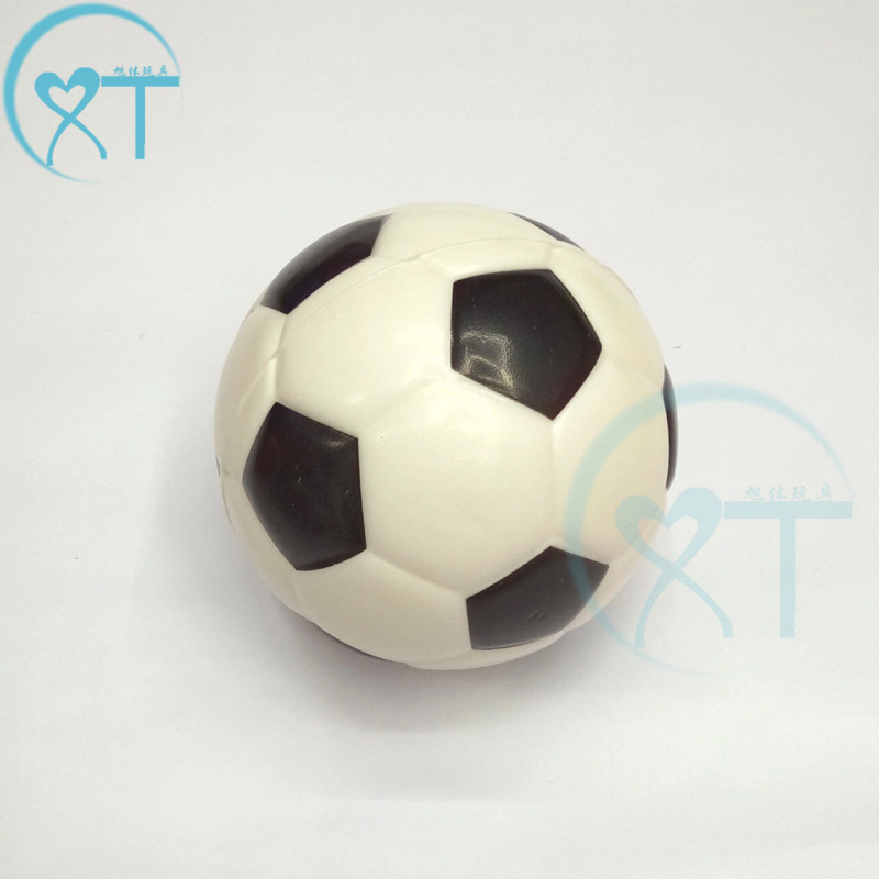 厂家发泄 儿童运动玩具球 pu发泡海绵弹力玩具球10cmPU彩色足球详情图3