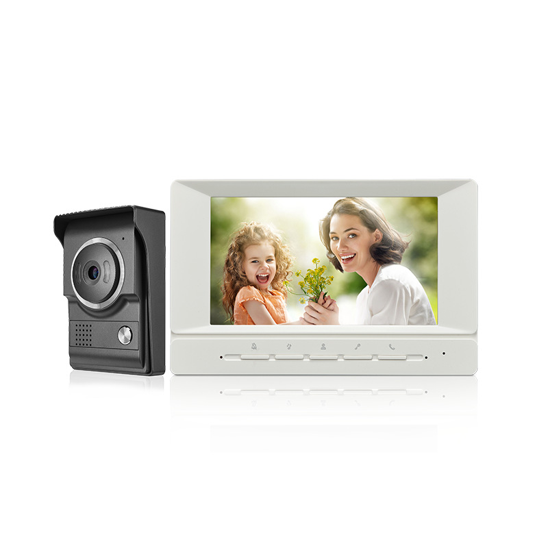 Intelligent high-definition video doorbell, 7-inch infrared night vision waterproof indoor and outdoor intercom, community access control system Item Picture