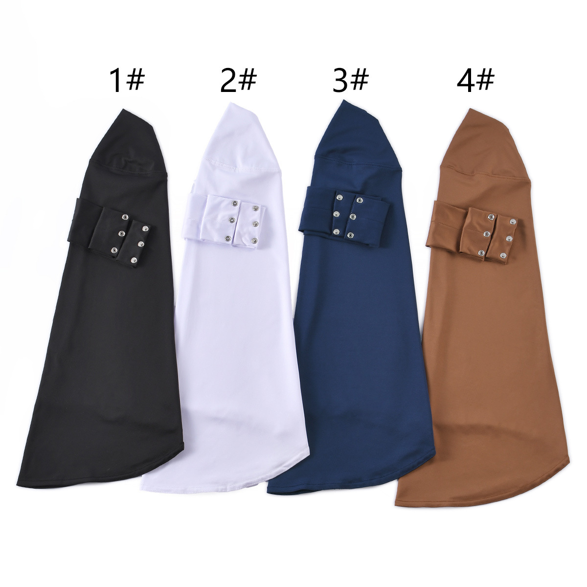 纯色新款下巴纽扣方便包头头巾女马来热销打底帽女 Instant Hijab详情1