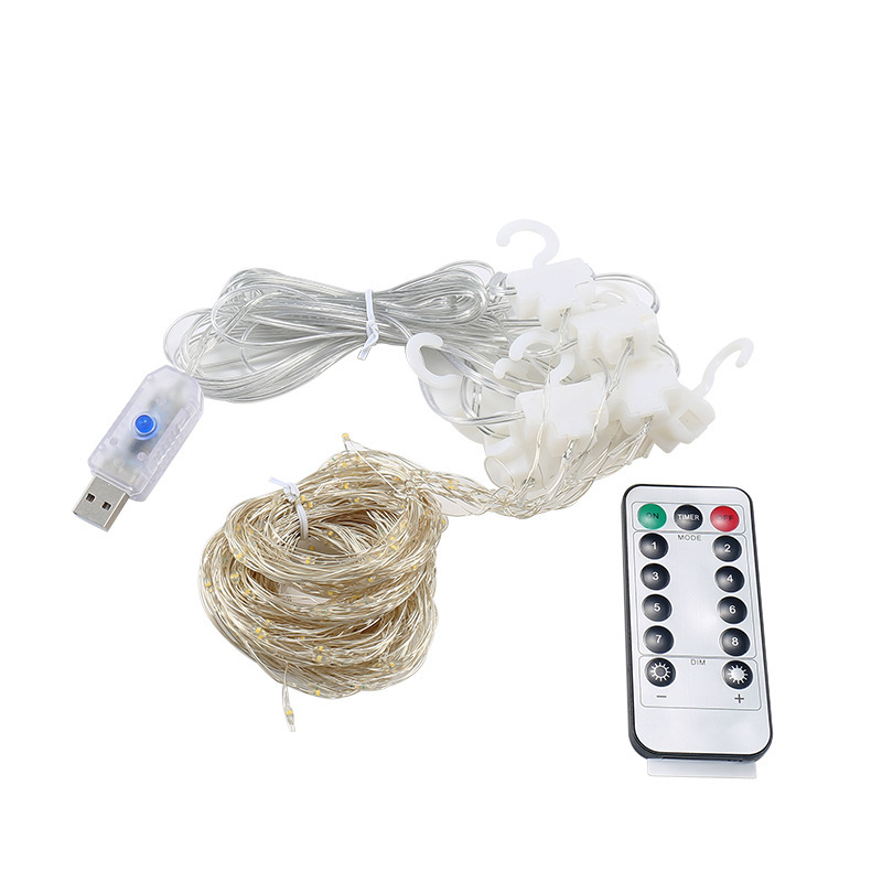USB遥控铜/圣诞灯/灯白底实物图