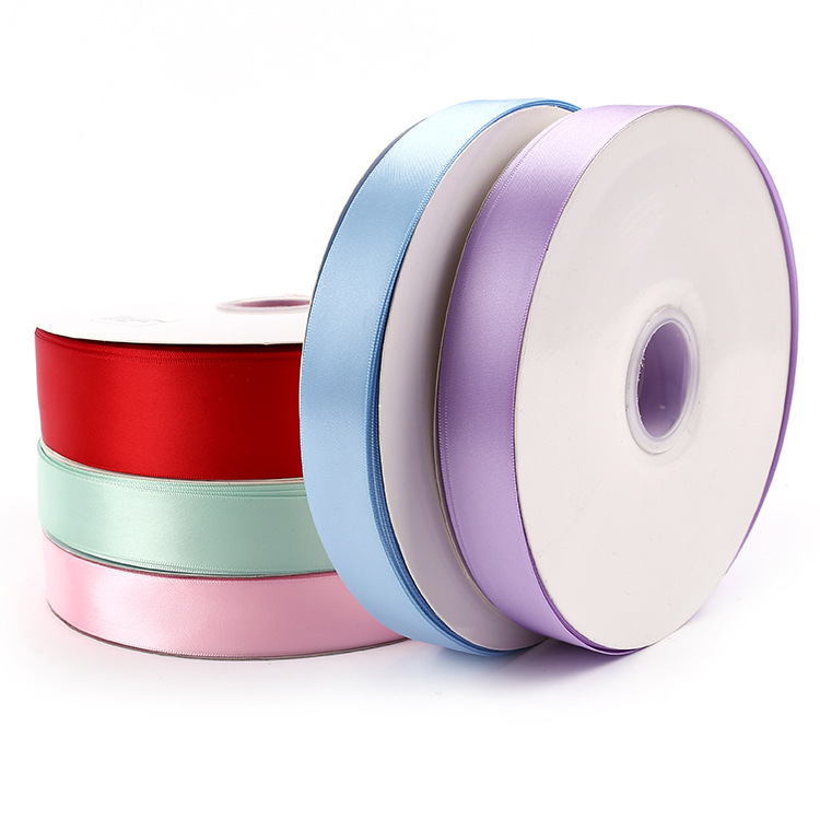 Wholesale 1Cm4cm Double-Sided Polyester Ribbon With Bow Accessories Decorative Ribbon Gift Bouquet Cake Packaging Ribbon Item Picture