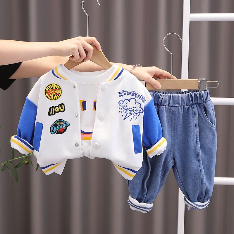 The autumn set for boys is stylish and popular. Two children are cool and trendy. One-year-old baby's autumn little children's clothing and baby clothes for spring and autumn Specification image