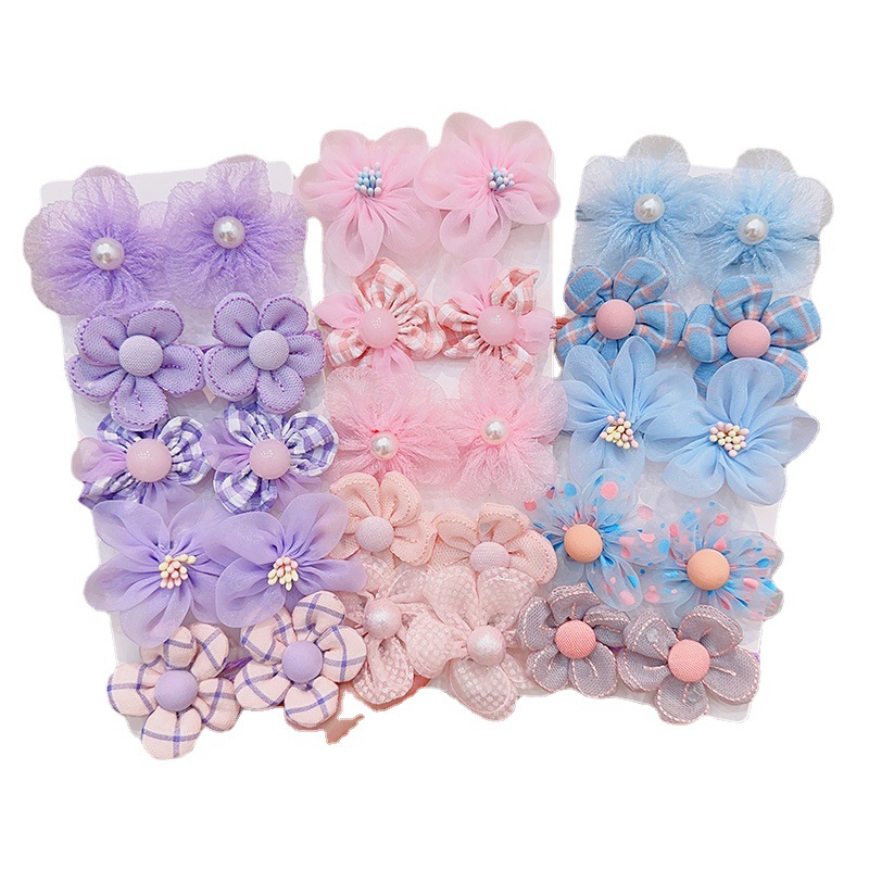 Children's Hair Tie Elastic Band Baby Mesh Flower Scrunchie Girls High Stretch Tie Ponytail Hair Tie Girls Hair Accessories Item Picture