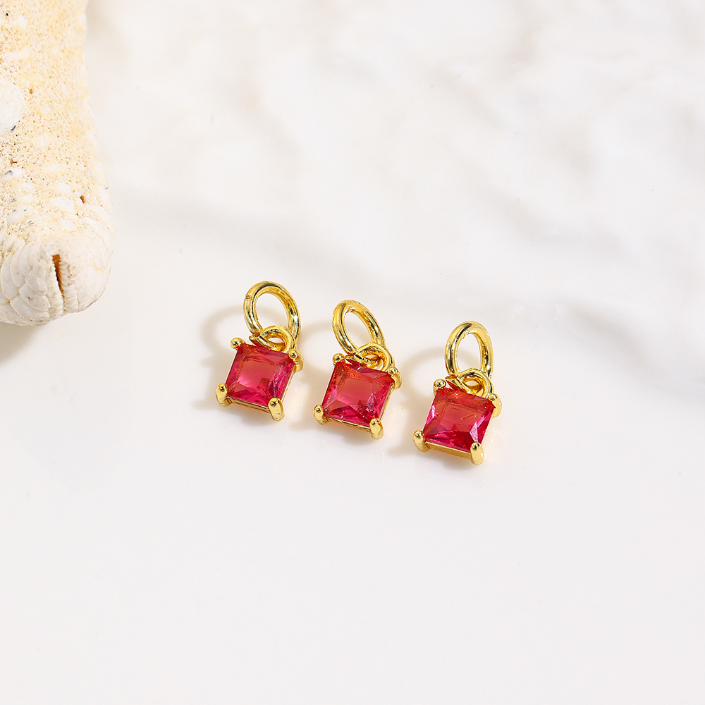 DIY pendants, bracelets, necklaces, earrings and accessories made of small, unique geometric square colored zircon pic 10